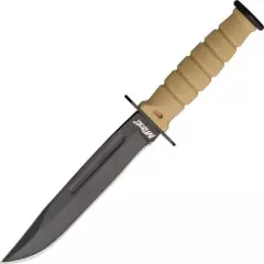 MTech Kabai Fixed Blade MT632DT 6" overall. 3 3/8" black coated 440 stainless bl