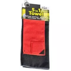 Golf-Vue Club-Vue 5-in-1 Golf Towel Set, Blue/Red