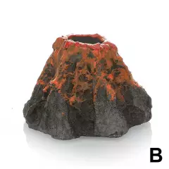 Fish Tank Oxygen Mini Artificial Resin Simulated Volcano Landscape Or D1P2 F4X0