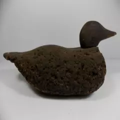 "RARE" VINTAGE CORK BLACK DUCK DECOY UNSIGNED