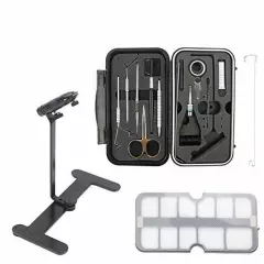 Maxcatch Rotary Fly Tying Vise Travel Alloy Fishing Tool Fly Fishing Tackle Kit