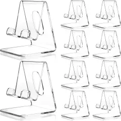 10 Pcs Acrylic Cell Phone Stand, Portable Clear Phone Holder Transparent Acrylic