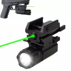 Green Dot Laser Sight Gun Light LED Flashlight Combo LED for 20mm Picatinny Rail