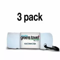 3 Pack of White Microfiber Golf Towels