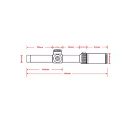 MARCOOL 1.2-6X24 IR Riflescopes Mil Dot Compact Tactical R&G Illuminated Scope