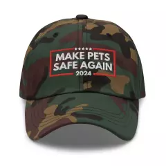 Make Pets Safe Again Hat Embroidered Dad Hat Funny Donald Trump Hat 