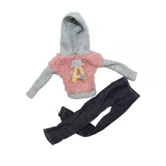 Fashion Clothes Set for 11.5" Doll Hoodie Top Long Pants 1/6 Dolls Accessories