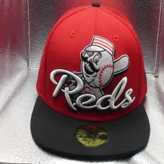 Cincinnati Reds New Era 59Fifty 7 3/4 Fitted Hat Cap Baseball Red White Black