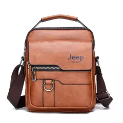 JEEP Crossbody Messenger Bags Business Casual Handbag Brand Shoulder Leather Bus