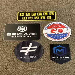 2022 Shot Show Las Vegas, NV Lot of 5 Stickers Decals Maxim Defense, Brigade