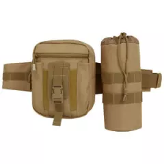 Brandit Waist Belt Bag Allround Organizer Pocket Tool Pouch Bottle Holder Camel