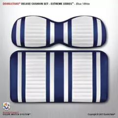 Extreme Double Take Golf Cart Seat Cushions (blue/white)