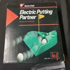 World Of Golf Electric Putting Partner W/ Ball Return Putting Aid w/Golf Balls