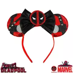 Disney Deadpool Headbands – Marvel Ears Hair Accessories for Girls & Women