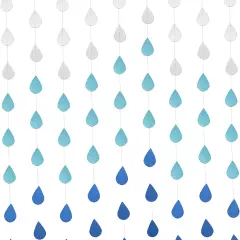 , Raindrop Garland Paper Garland for Birthday Wedding Backdrop Party Hanging Dec