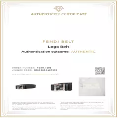 Fendi Reversible Belt Squared FF Logo Water Droplet Effect Buckle in Black/Grey