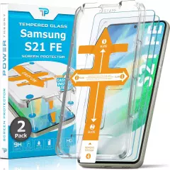 Power Theory Screen Protector for Samsung Galaxy S21 FE [2-Pack] with Easy Inst