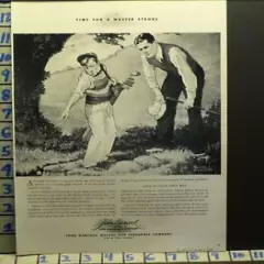 1939 GOLF CLUB BALL INSURANCE BOSTON MASS HANCOCK SPORT GAME VINTAGE AD I94