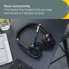 Jabra Evolve 75 SE, Link380a UC Stereo, SME- Bluetooth Headset with Microphone