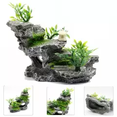 Aquarium Fish Tank Fake Rockery Cave Mountain Stone Hiding Fish Cave Ornament