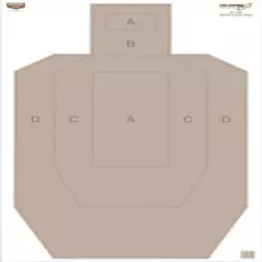 Eze-Scorer™ IPSC Practice Shooting Targets 23" x 35" on Brilliant White Paper