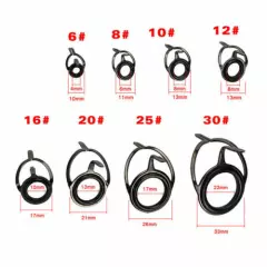 85PCS Fishing Ceramic Rod Guide Line Kit Double Feet Rings Repair Eyes 8 Sizes