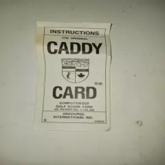 1986 Caddy Card Vintage Computerized Golf Score Card w/ Original Case & Booklet 