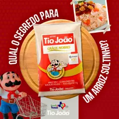 Arroz Branco Tio João 907g | Pack 2x907g | Brazilian White Rice