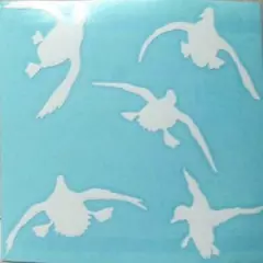 1001 DUCKS COMMING AT YOU DECALS (2) 6" X 6" WHITE