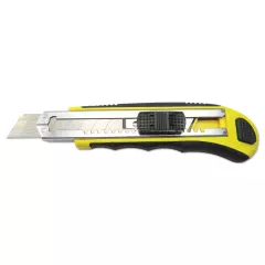 Boardwalk Rubber-Gripped Retractable Snap Blade Knife Straight-Edged