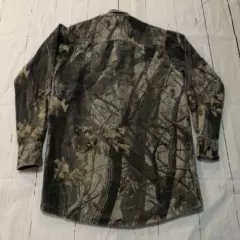 Vintage 90s Spartan Realtree Treebark Leaf Camo Long Sleeve Button Shirt Large