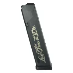 Glock OEM Magazine for 17 34 Gen 1-4 10 Round 9mm Live Free or Die, Engraved