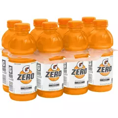 GatoradeG Zero Thirst Quencher, Orange, 20 oz Bottles, 8 Count