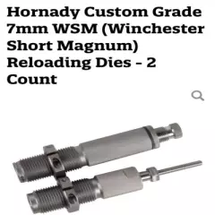 Hornady Custom Full Length 2 Die Set - 7MM Winchester Short Magnum (WSM)