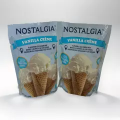 Nostalgia Old Fashion Premium Ice Cream VANILLA CREME Mix 8oz 2 PACK