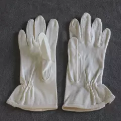 Ladies white button gloves