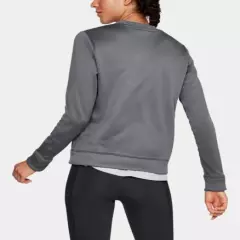 Under Armour Women's Rhino Gray Armour Fleece Crew Exploded Pullover Sweatshirt