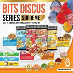 New 'BOOST' BITS Variety Supreme Growth & Color Formula Fish Food For Pompadour