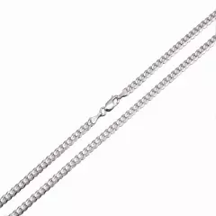 14K Solid White Gold Cuban Link Chain Necklace 2mm-4mm Men's Women Sz 16"-30"