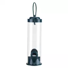 1pc Outdoor Garden Plastic Transparent Hanging Wild Bird Feeder Container