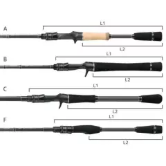 Tailwalk FULLRANGE CC C63M+/CC Baitcasting Rod for Bass