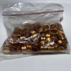 Bag of 100 Sioux Chief PEX Crimp Ring 1/2” Annealed Copper 649x2 USA SDR 9 PEX