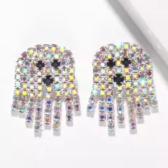 Colorful Crystals Ghost Earrings