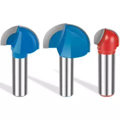 3Pcs 1/2" Shank Core Box Router Bit Set Diameter 3/4" 1-1/4" 1-5/8" Router Bitφ