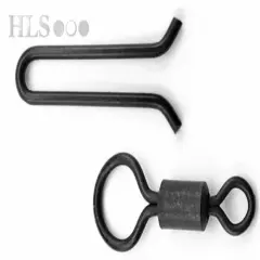 Large eye swivel + Bell shaped loops lead making kit Big eye Matt black - HLS