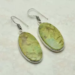 Stichtite Jasper Handmade Drop Dangle Earrings Jewelry 2" AE-50832