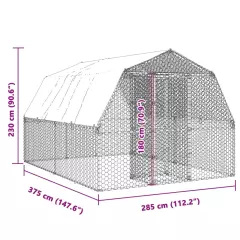 Tidyard Bird Cages 2 pcs with Roof and Door Galvanized Steel Portable I5B6