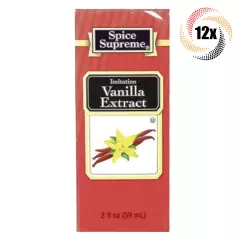 12x Packs Spice Supreme Imitation Vanilla Flavor Extract | 2oz | Fast Shipping