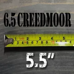 6.5 CREEDMOOR Sticker Decal 5.5" Ammo Can Box Label Ammunition Black DIE CUT