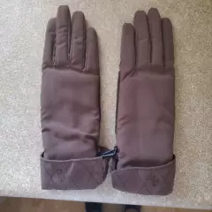 RALPH LAUREN BROWN WOOL ALPACA TOUCH GLOVES 